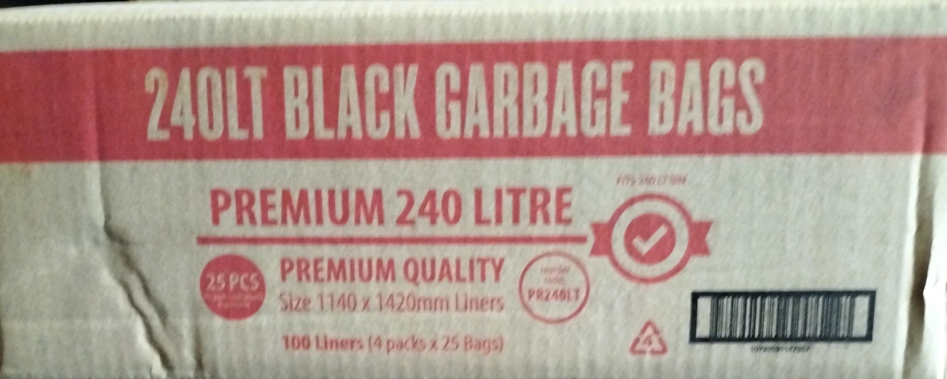 G/Bag 240L HD Premium Black 100 / ctn